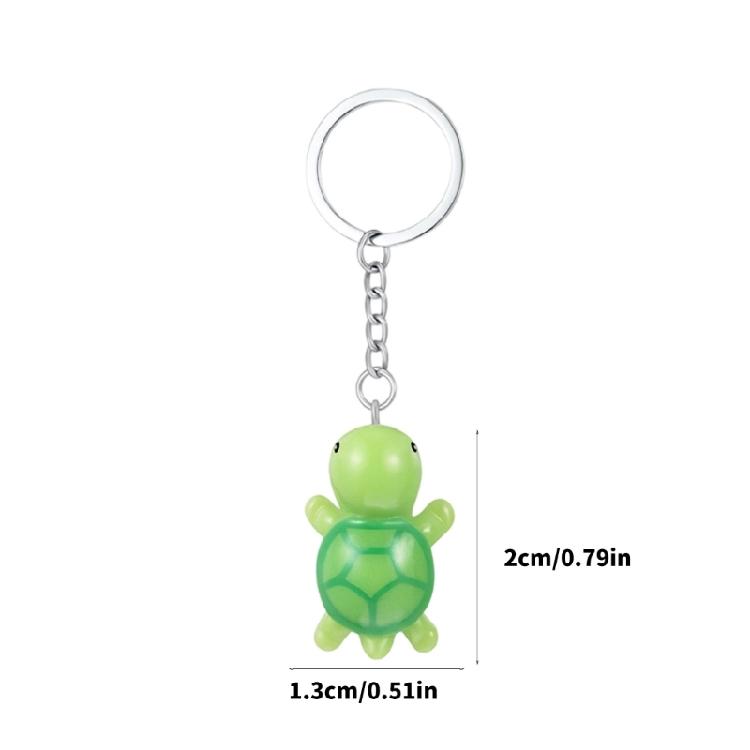 Resin Turtles Keychains Cute Animal Design Colorful Key Ring Handmade Gift For Birthdays Parties Random Colors