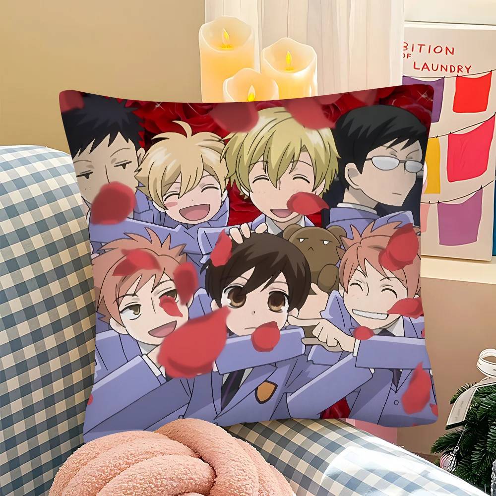Pc Anime OOuran High School Host Club Pillow Case Fashion Square Pillowcase Bedroom Sofa Room Ins Decoration Leisure