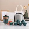 Yuanshan suet jade porcelain travel tea set outdoor set high-end celebration commemorative business souvenir gift box gift bag