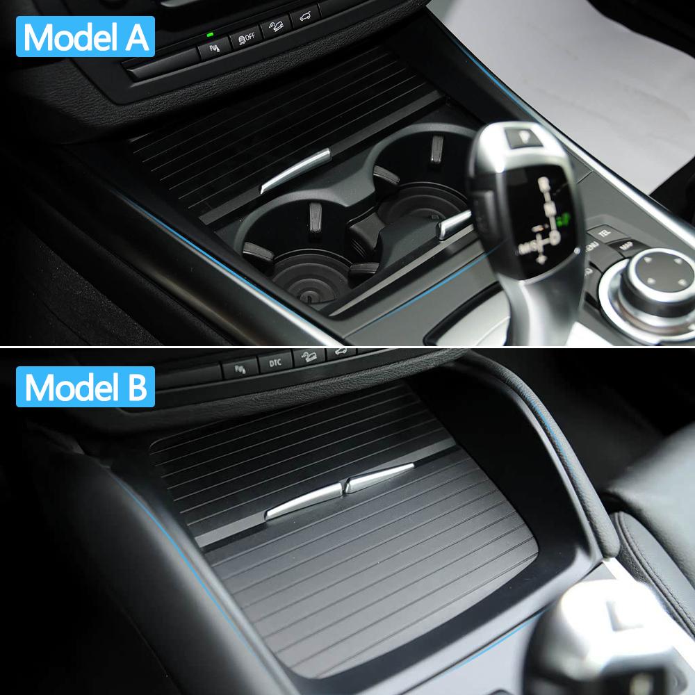 Car Front Center Console Panel Bezel Water Cup Holder Decorative Trim Cover For BMW X5 X6 E70 E71 E72 51166956756 51169129401