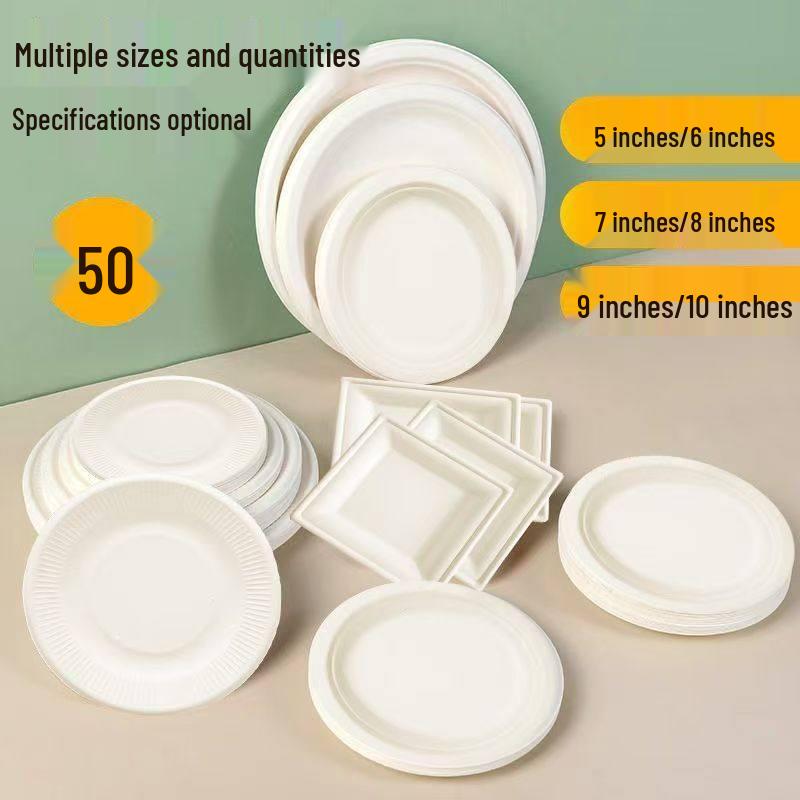 Heavy-Duty 10-inch Disposable Paper Plates