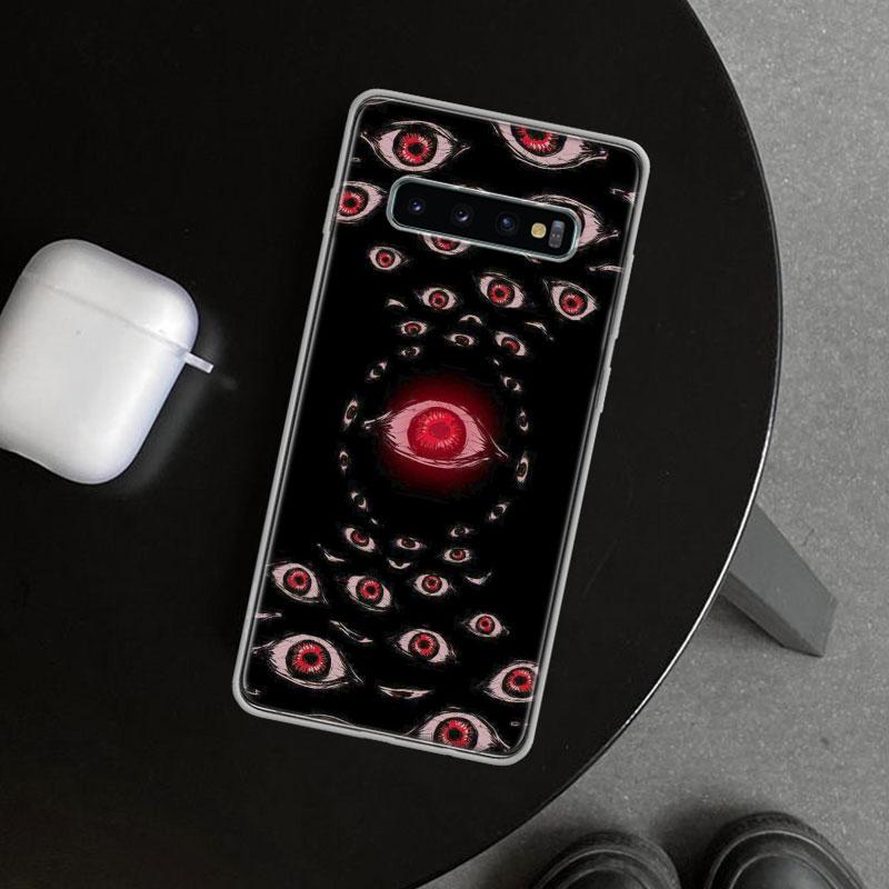 Scary Face Eyes Phone Case Cover for Samsung Galaxy S26 S25 Edge S24 S23 Ultra S22 Plus S21 FE S20 + Art Customized Fundas Galax