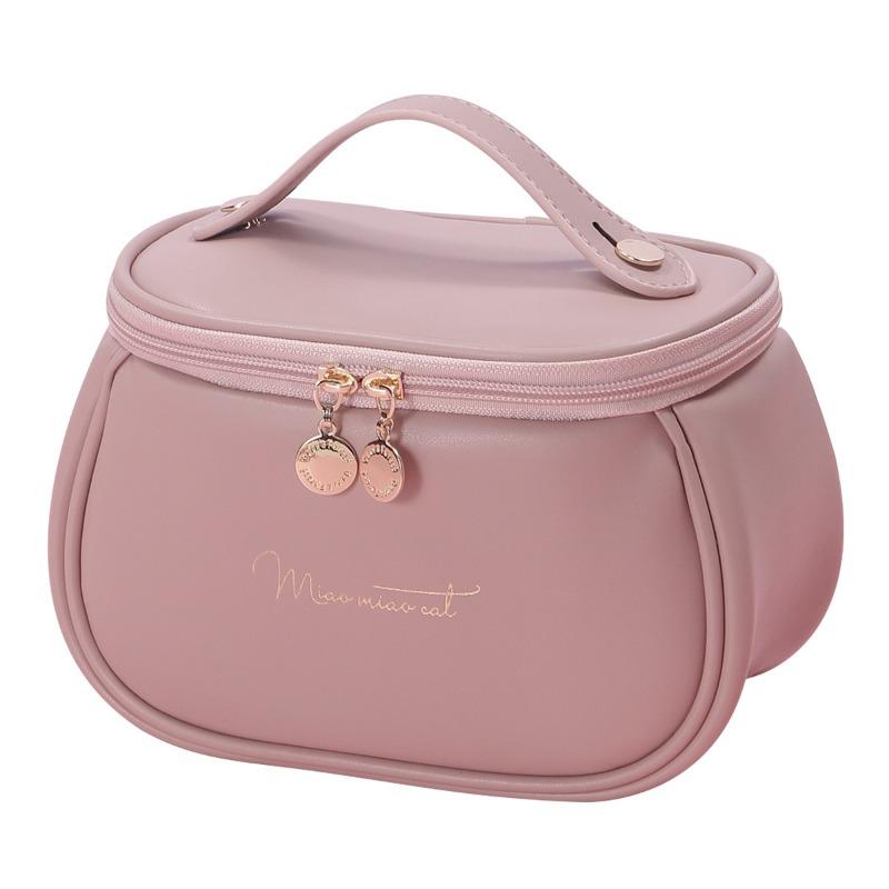 Large Capacity Portable Pu Leather Cosmetic Bag For Women