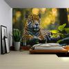 African Wildlife Cheetah Tapestry Wall Hanging Cloth Hippie Style Wolf Lion King Decor for Living Room Bedroom Dormitory Classro