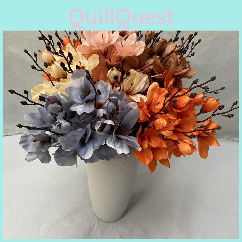 High Simulation Magnolia Flower Bouquet For Wedding Decor And Home Styling