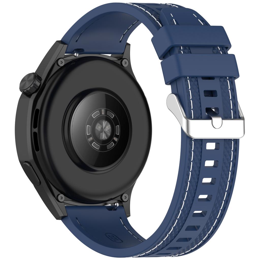 Dla Huawei Watch GT 5 46mm/GT 4 46mm Silikonowy Pasek do Zegarka Szyty Wzór Szerokość 22mm Pasek na Nadgarstek