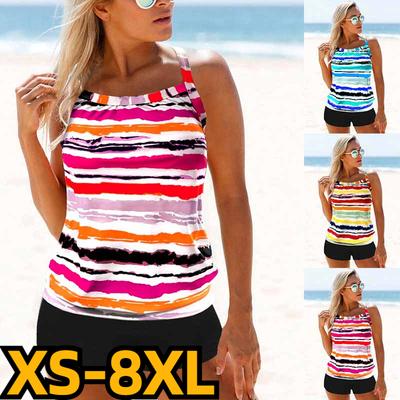 Costume da bagno donna Tankini con stampa di nuovo design, costume da bagno estivo, costume da bagno retrò, bikini da spiaggia, dimensioni larghe, monokini