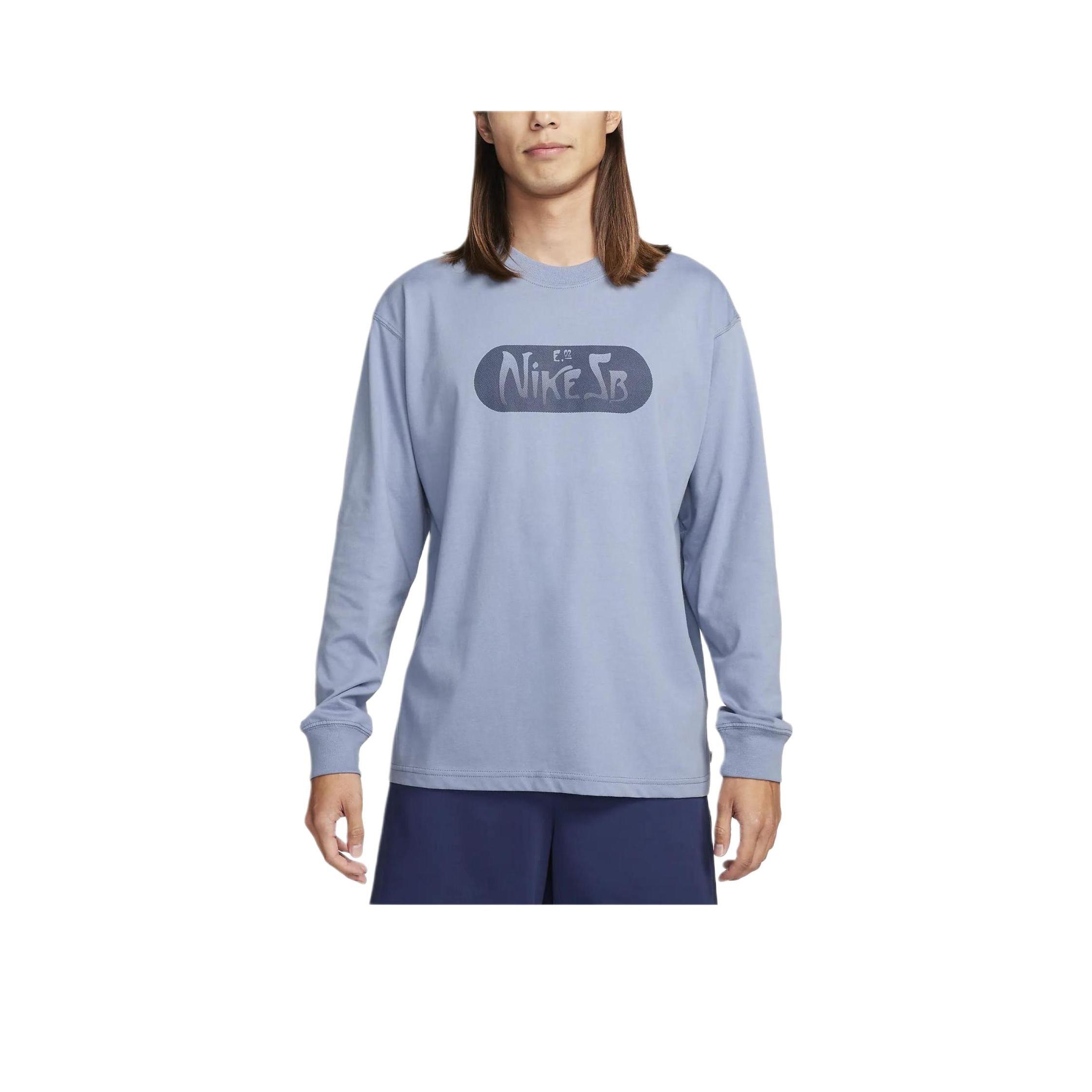 

Nike Футболка с круглым вырезом и буквенным принтом, повседневная, с длинным рукавом, мужская, синяя FQ3716-493 XL