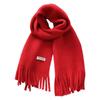 Imitation cashmere cloth label knitted scarf women's autumn and winter thickened warm versatile student couple wool circumference