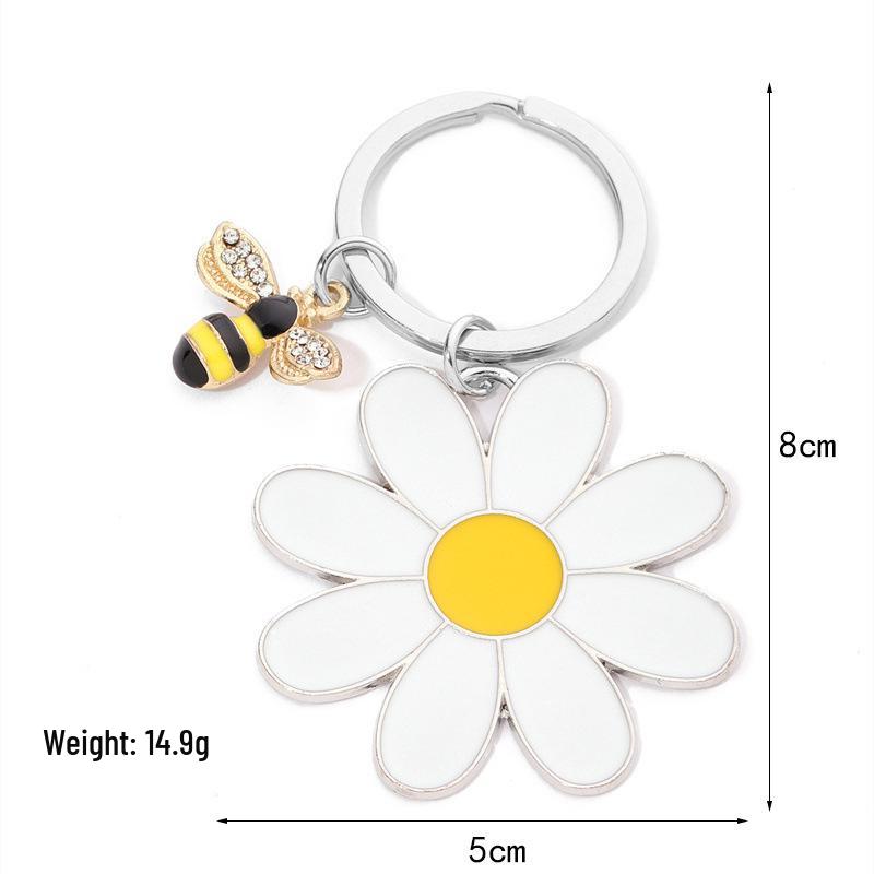 

Брелок из нержавеющей стали Daisy Bee - Подвеска-цветок для украшения сумки или ключей от машины