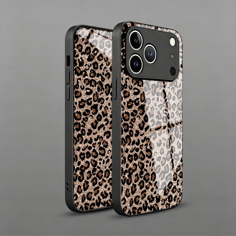 Full Screen Leopard Print Tempered Glass Phone Case For Samsung Galaxy S26 Ultra S24 Plus S25 Ultra 5G S23 FE Lens Protect Cover