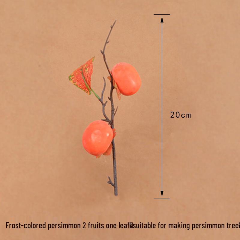 Persimmon Ruyi Ornament: Artificial Persimmon Tree Branches for Home or Hotel Decoration