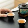 1set Ceramic Travel Tea Set Portable Teaware Set One Pot Four Cups With Tea Tray And Tea Can Wine Cup Drinkware For Restaurants Cafes Tea Houses