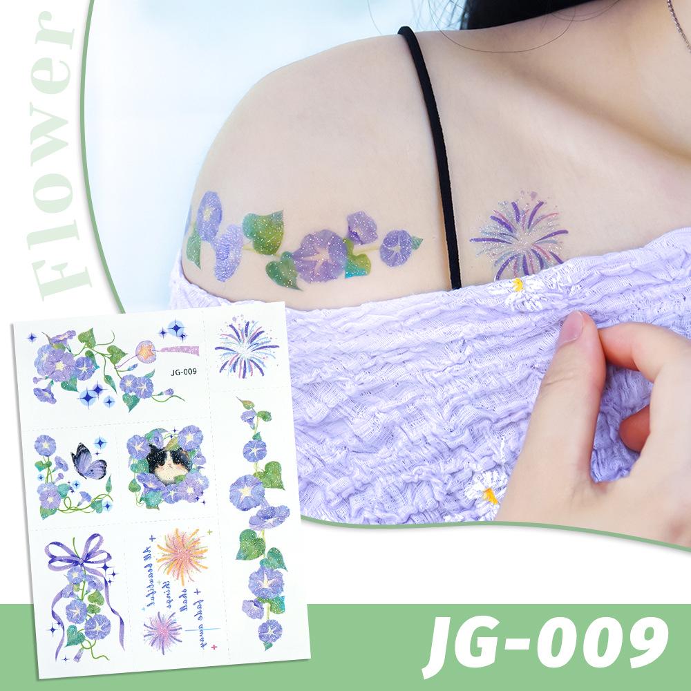 Rikalong Waterproof Cartoon Glitter Tattoo Stickers - Dreamy Gradient Face Designs