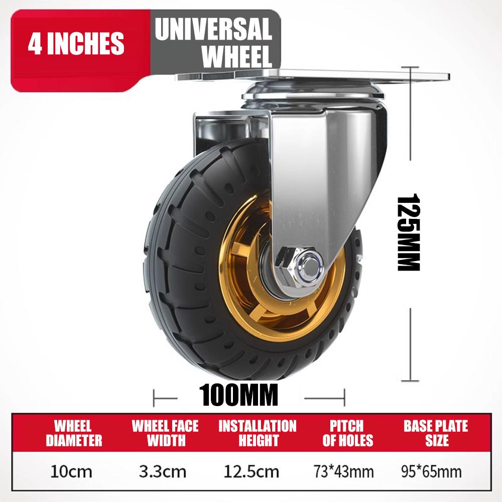 Vysoce kvalitní kolečka 3/4/5 palců boční montáž malá gumová nábytková kolečka otočná kolečka pro vozík skříň