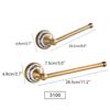 Antique Brass 2pc Bathroom Accessories Set, Bronze Dispenser Towel Rod and Toilet Paper Holder for Bathroom Wall Mounted
