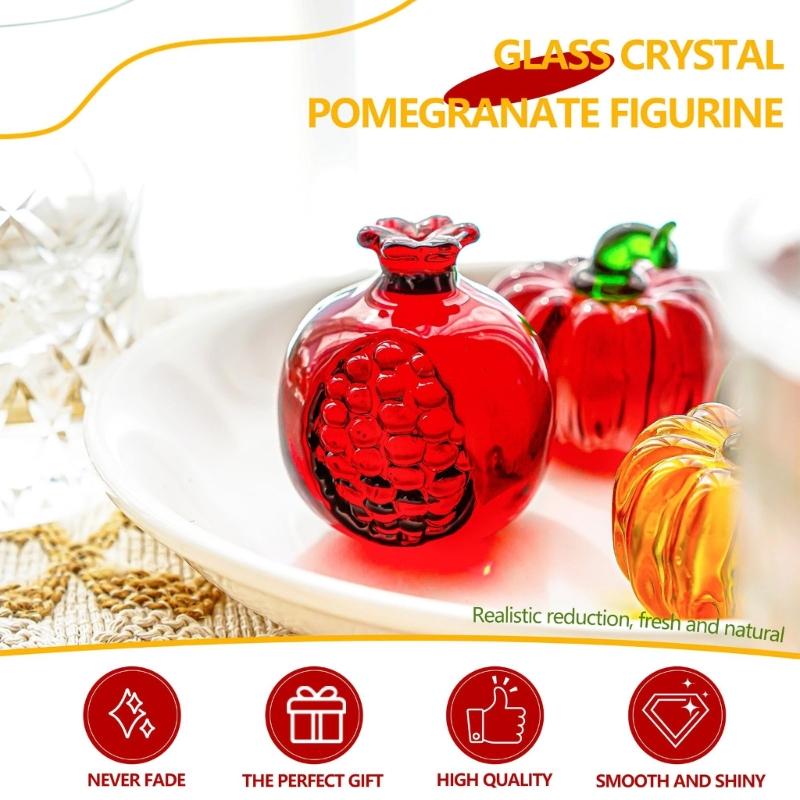 Realistisches Glasfrucht-Briefbeschwerer Miniatur-Glasfrucht-Statue Tischdekoration für Schreibtisch oder Regal