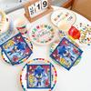 20Pcs Cartoon S Boy Birthday Party Disposable Cutlery Paper Plate Cup Napkin Baby Shower Party Gifts