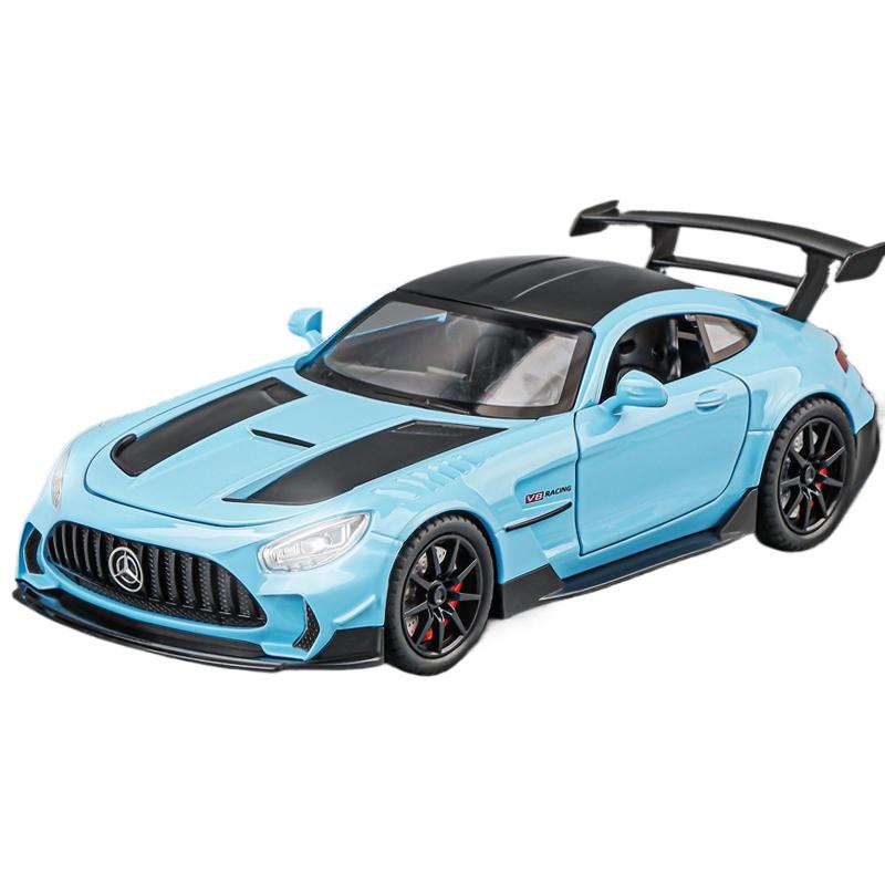 1/24 Benzs-GT GTR Alloy Racing Car Model Diecasts Metal Toy Modified Sports Car Model Simulation Sound and Light Childrens Gifts