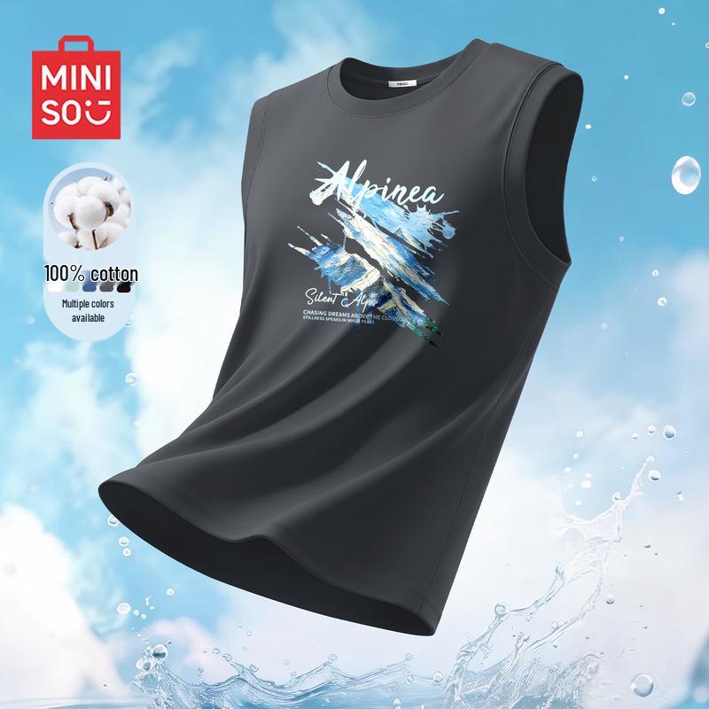 MINISO Men s American Retro Casual Sleeveless Vest 2XL