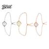 Thin Wristband Watch Women Faux Pearl Bracelet Adjustable Strap Round