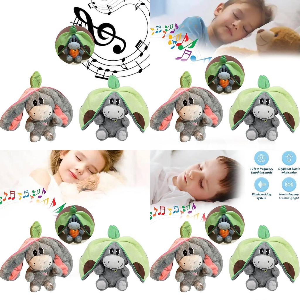 Glow Breathing Avocado Donkey Plush Toy With Pp Cotton Filling For Kids Stuffed Animal