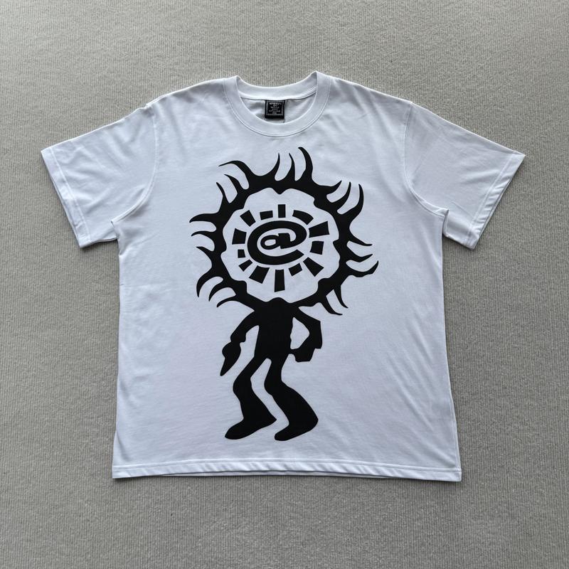 Minimalist Fingerprint At Symbol Print Tshirt Simple Aestheticgraphic Tee Unisex Cottonoversizedshortsleevestreetwearcasualtops