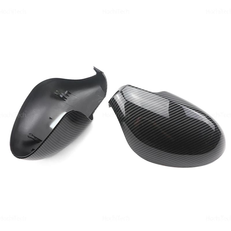 Car ABS Side Door Mirror Cover for Seat Ibiza MK3 6L 2002-2008 Horn Bright Black Auto Exterior Sides mirror Cover With Tool