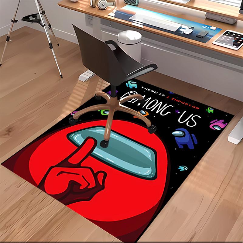 Among Us Print Area Rug-Soft,Washable Non-Slip Indoor Mat Office Chairs,Living Room,Home Office Decorative Rug