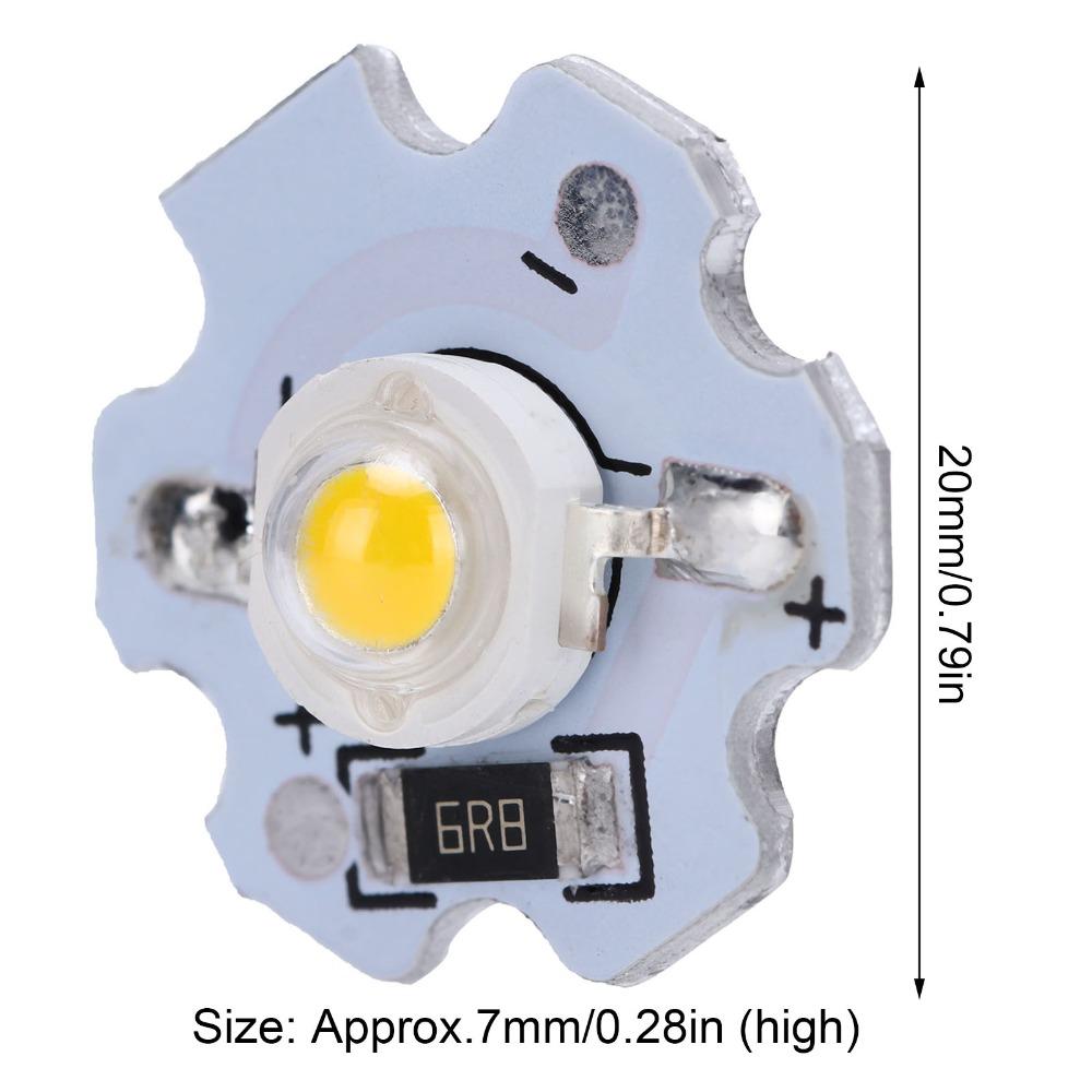 25PCS Compact 5V LED Chips 200LM Aluminum Plate High Power LED 1W LED Chip Bulb DIY Lighting Fixtures