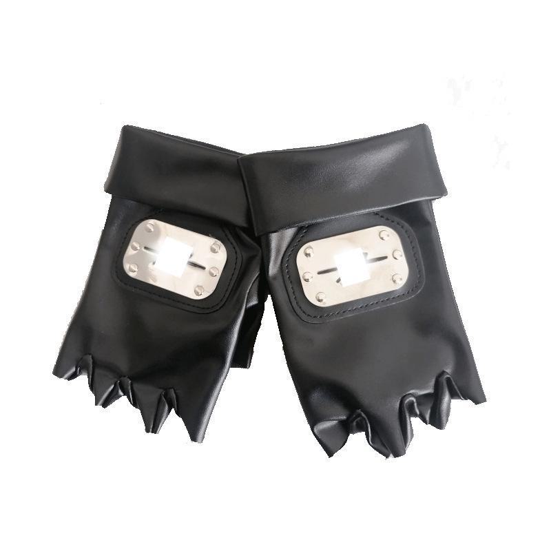 Kakashi Konoha Leather Performance Cycling Gloves with Ninja Logo