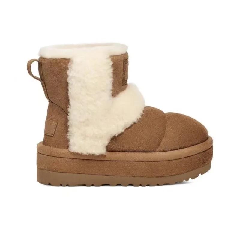 2024 Hot Sale Ladies Shoes Slip-on Women's Boots Fashion Short Plush Daily Boots Women Winter Round Toe Keep Warm Snow Boots