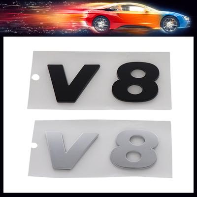 3D Premium ABS V8 pour voiture Aile coffre Capot arrière Décalcomanie Emblème Badge Autocollant