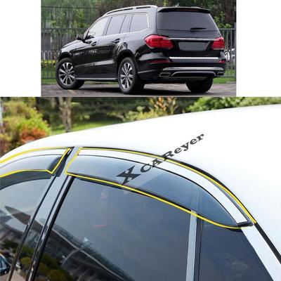 For Mercedes Benz GL GLS 2013 2014 2015 2016 2017 2018  Car Sticker Plastic Window Glass Wind Visor Rain/Sun Guard Vent