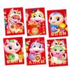 6pcs Blessing Chinese New Year Money Bag Traditional Good Luck Red Pocket  Spring Festival Supplies