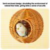 Bird House for Cage Imitation Rattan Parrot Nest Pet Hut Breathable Woven Shelter for Finch Conure Cockatiel Parakeet Small