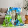 GUOYU Blanket Internet Meowl Cat Owl Meme Throw Soft Flannel Throw Summer Blanket Lightweight Cozy Nap Blanket for Sofa Bed Travel