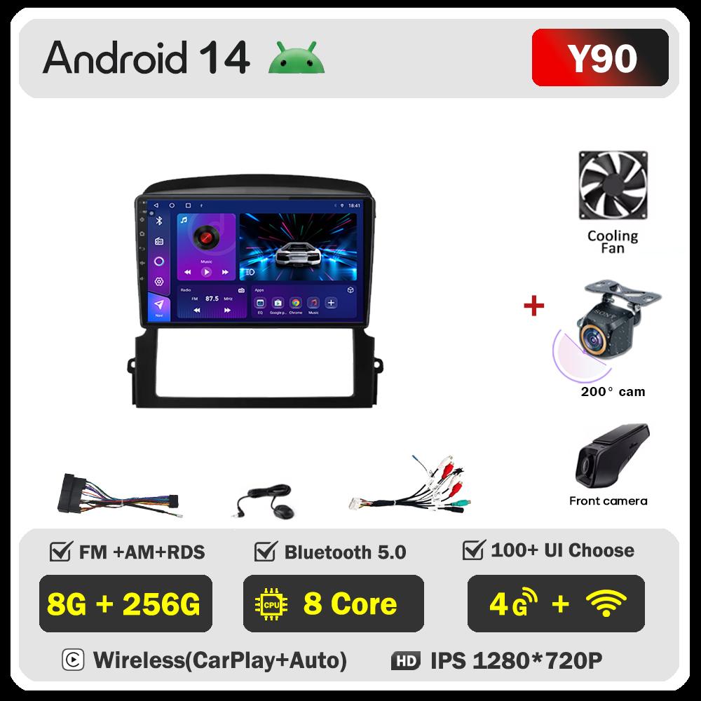 Android 14 For Kia Sorento BL 2002 2003 2004 2011 Car Multimedia Video Player Touch Screen Smart Car Systems GPS Navigation Wifi