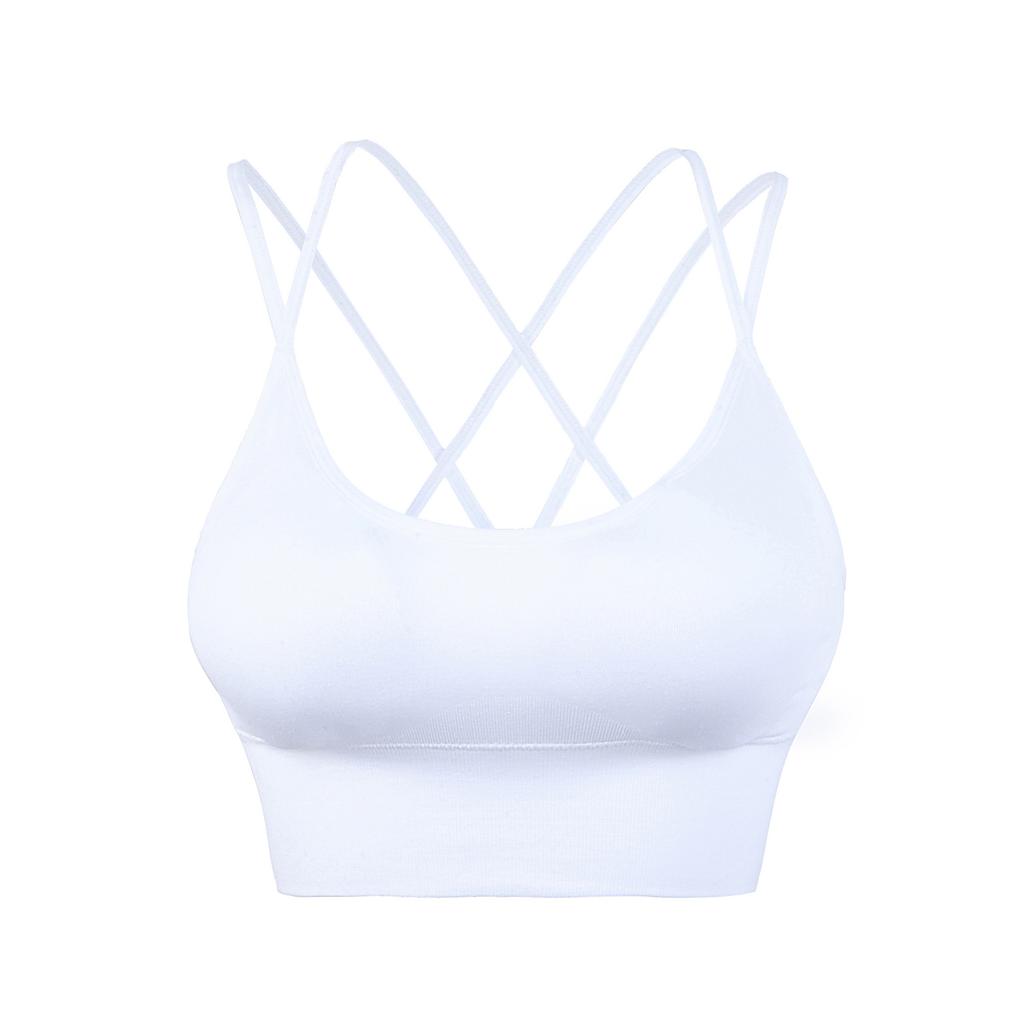 Plus Size Women Beautiful Back Gathered Push Up Sports Bra For Yoga Gym Fitness