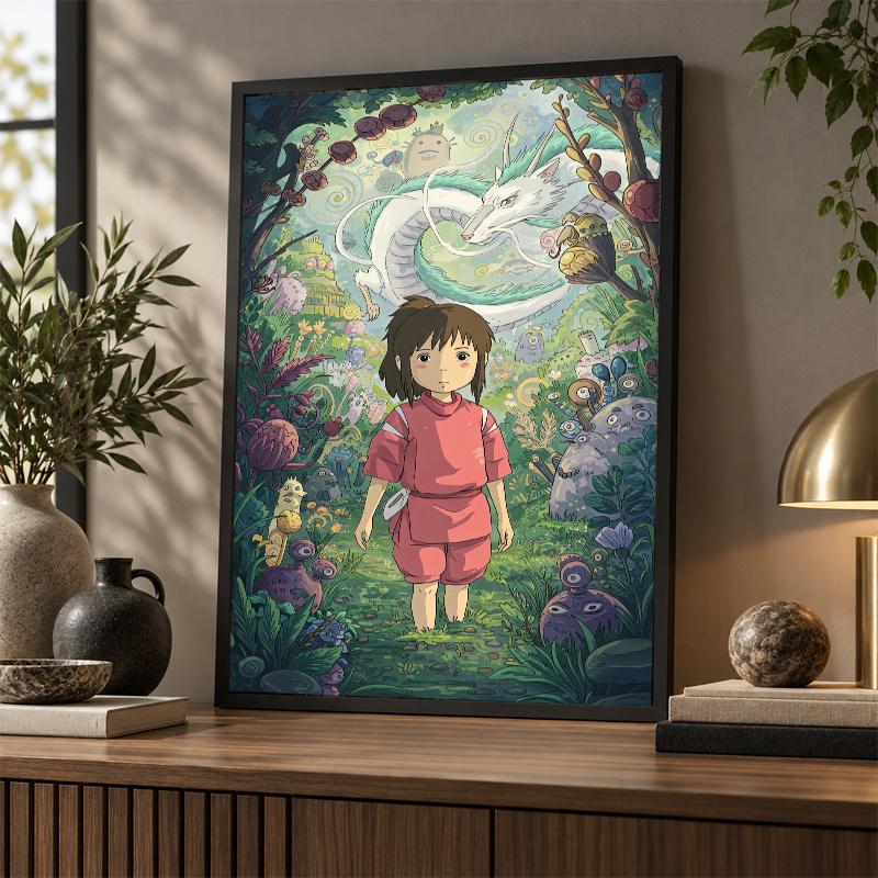 Spirited Away Diamond Painting Kit 5D Full Drill DIY Diamond Mosaic Wall Art Home Decor