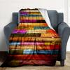 Colorful Boards Flannel Blanket Throw Blanket Soft Warm Sofa Bed Camping Home Decor Unique Christmas Gift C92699
