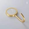 1PCS Brass Free Perforated Gold Hook Nordic Metal Drawing Strong Load-bearing Glue Hook Wall Creative Coat Hook