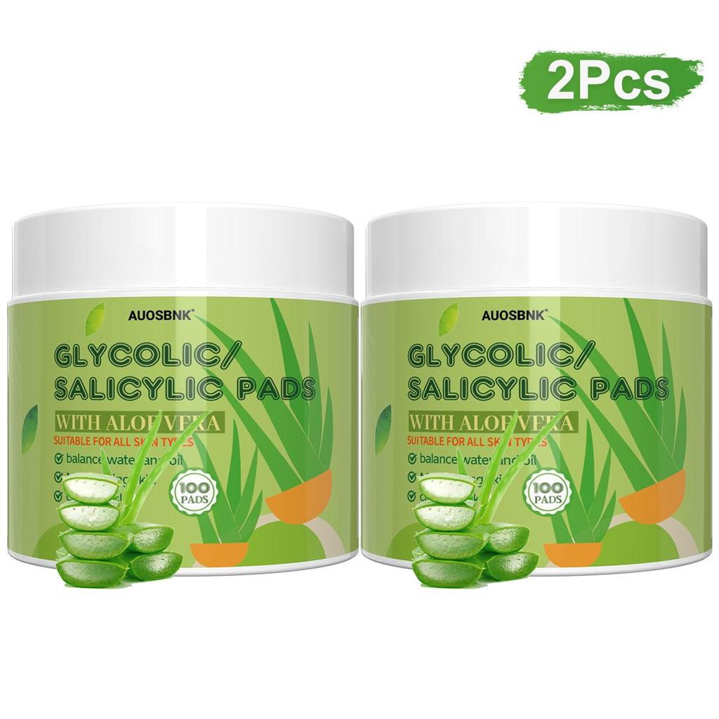 Aloe Salicylic Acid Exfoliating Pads - Gently Exfoliate, Deep Clean Pores, Prevent Breakouts & Hydrate Skin, Daily Facial Pads for Acne Prone-60Pcs
