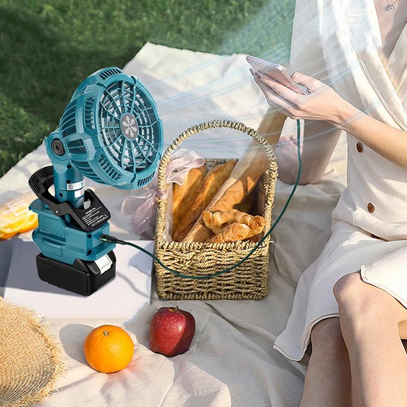 NEW Cordless Clip Fan For Makita/Dewalt/Bosch/Milwaukee/Black&Decker 14.4-18V Li-ion Battery Portable Camping Fan With Remote
