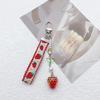 Sweet Ribbon Strawberry Keychain Pendant Cute Decoration Pendant Bone Charm