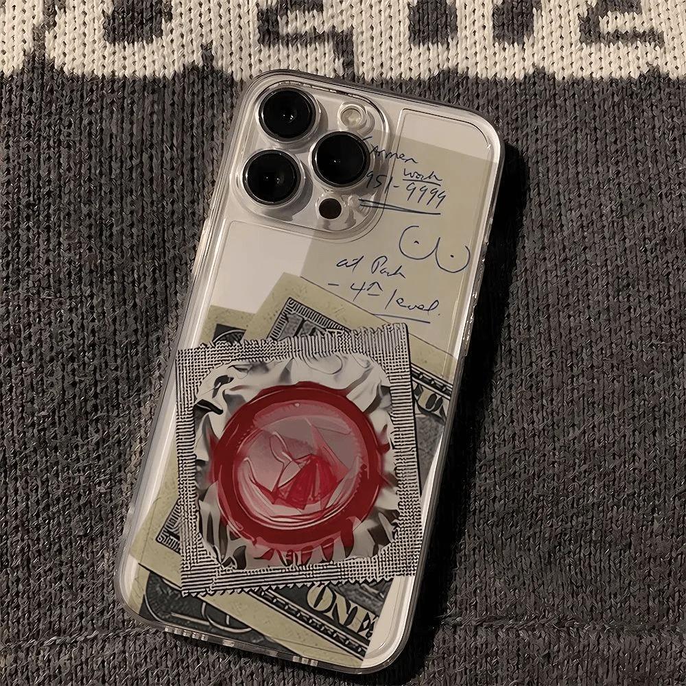 

Vintage Dollar Bill Wax Seal Handwritten Note Clear Phone Case for iPhone 17 16 15 14 13 12 11 16E Series Pro Max Plus iphone 13 ProMax