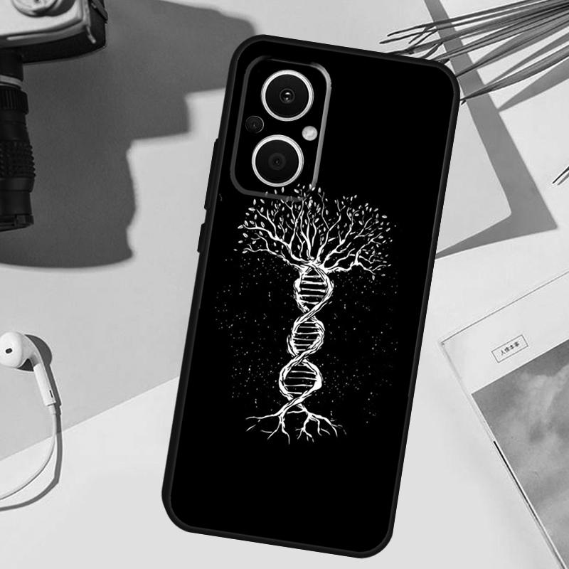 Retro DNA Science Illustration Cover For OPPO Reno 12 F 13F 14F 11F 10 11 13 14 Pro 7 8 Lite OPPO Find X9 X5 X6 X8 Pro Case