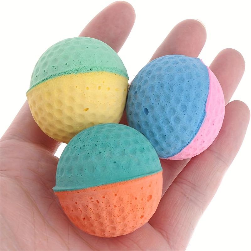 10 Stück Katzen-Schaumstoffball-Spielzeug, Interaktive Jagd-Schwammbälle für Haustiere, Weich, Hüpfend, Leise, Langlebig, Bissfest, Gummibälle