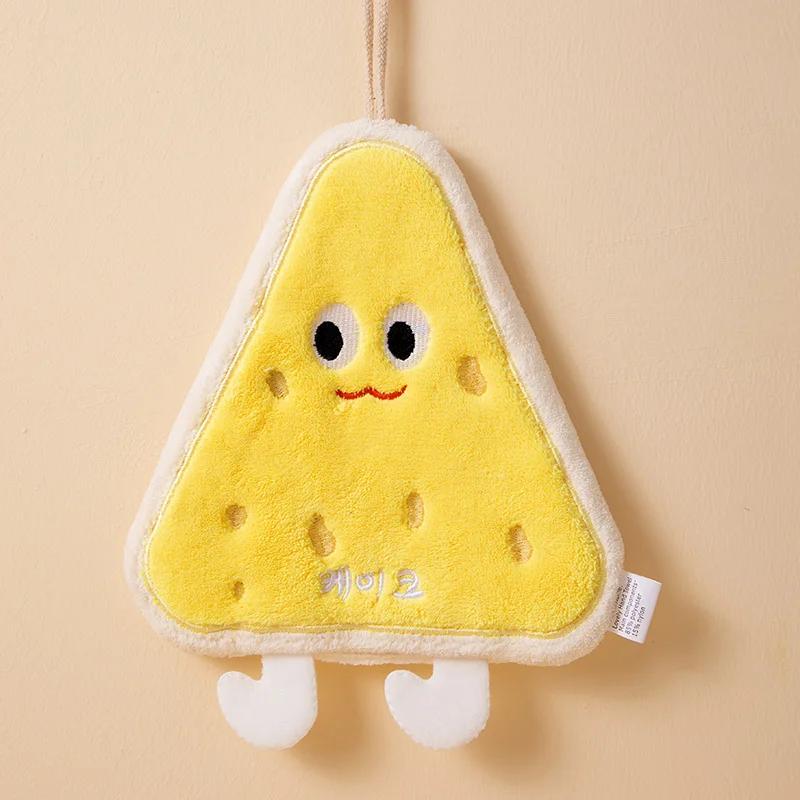 Creative Toast Biscuit Cheese Doughnut Shaped Plush Children Hand Dry Towel Soft Fabric Toys Room Decoration Creative Gift