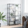 VidaXL Bookcase Sonoma Grey 100x32x170 Cm Engineered Wood and Iron 832791